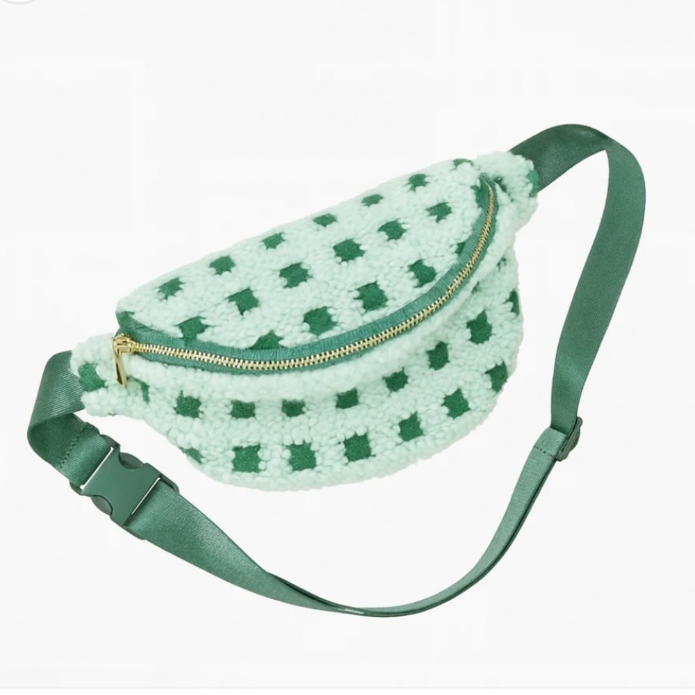 Midnight Lunch Sherpa Belt Bag Fanny Back Mint Green